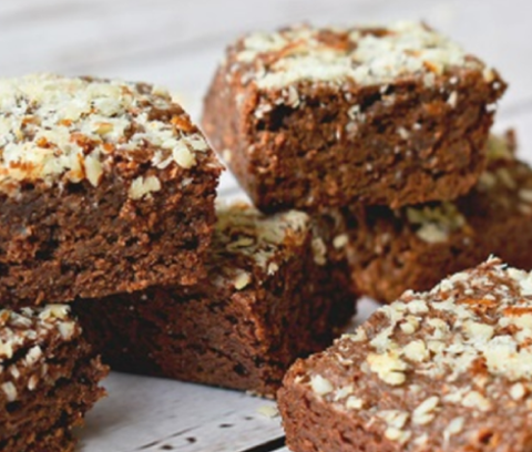 Brownies de harina de avena y manzana