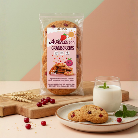 Galletas Avena Cramberries 80g