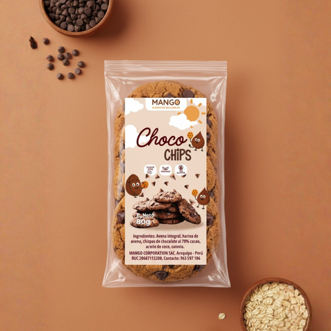Galletas Choco Chips Saludables 80g