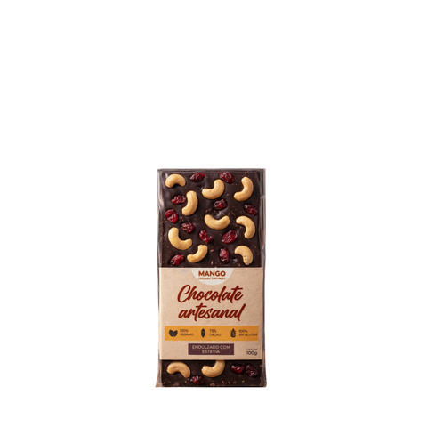 Chocolate con arandanos y cashew al 70% Cacao